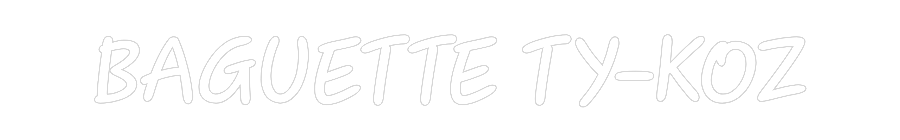 Neon LED PREMIUM Personalizado BAGUETTE TY-KOZ