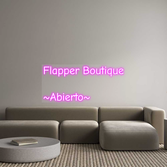 Neon LED PREMIUM Personalizado Flapper Bouti...