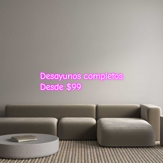 Neon LED PREMIUM Personalizado 
Desayunos c...